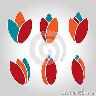 tulip logo, icon and symbol vector illustration Vector Illustration