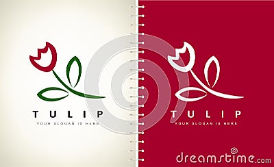 Tulip logo vector. Design vector illustration. Vector Illustration