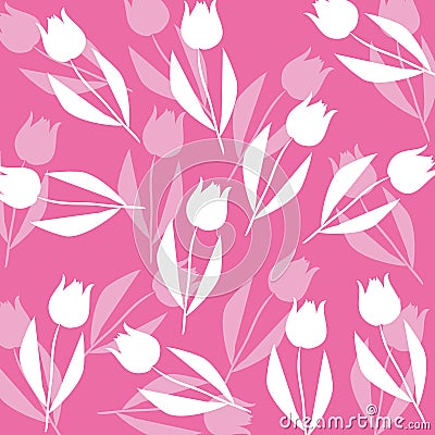 Tulip pattern background Vector Illustration