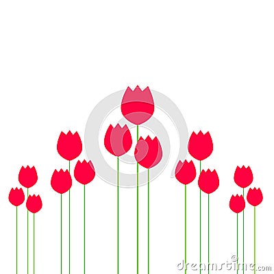 Tulips abstract flowers background vector for international womens day card decoration flat cartoon modern design illustration, Vector Illustration