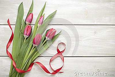 Tulips on March 8 Stock Photo