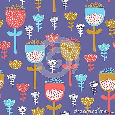 Tulips pattern design Vector Illustration