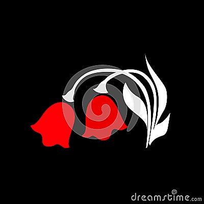 Red Tulips Vector Illustration