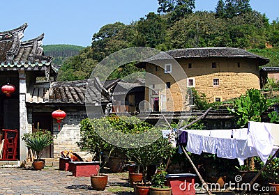 Tulou, traditional dwelling of ethnic Hakka in Yongding, China Editorial Stock Photo