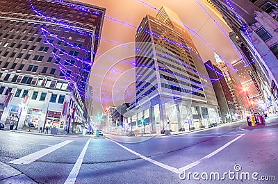 Tulsa city skyline around downtown streets Editorial Stock Photo