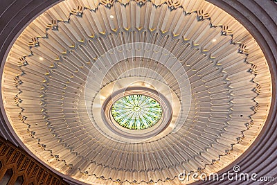 Ceiling of the Boston Avenue United Methodist Church in Tulsa, OK Editorial Stock Photo