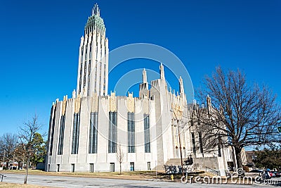Boston Avenue United Methodist Church in Tulsa, OK Editorial Stock Photo