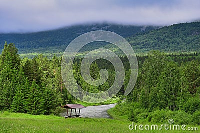 Cloud morning in Zigalga nature park in Tuluk Stock Photo