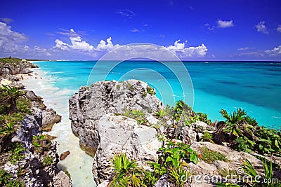 Tulum beach Stock Photo