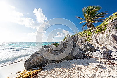 Tulum beach, Mexico Stock Photo