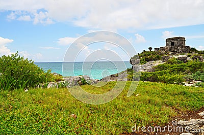 Ruin on the beach Stock Photo