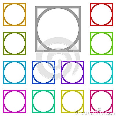 Tumble dry multi color icon. Simple thin line, outline vector of laundry icons for ui and ux, website or mobile application Stock Photo