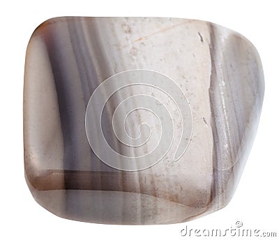 Tumbled flint stone isolated on white Stock Photo