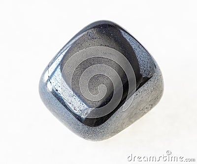 tumbled hematite (haematite) gem on white Stock Photo