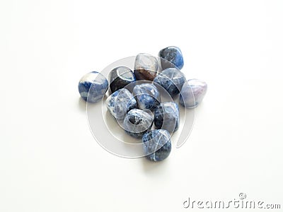 Tumbled jasper stones for crystal therapy treatments and reiki f Stock Photo