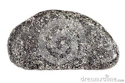 Tumbled Peridotite with Phlogopite stone isolated Stock Photo