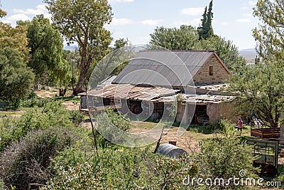 Tumbledown barn on a farm Stock Photo