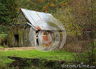 Tumbledown shack Stock Photo