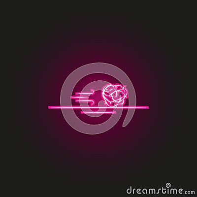 tumbleweed desert neon style icon. Simple thin line, outline vector of desert icons for ui and ux, website or mobile application Stock Photo