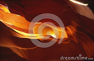 Tumbleweed in a slot canyon Stock Photo