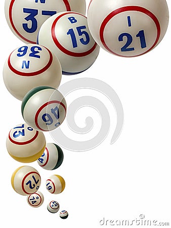 Tumbling Bingo Balls Stock Photo