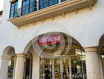 A Tumi Luggage retail store at an outdoor mall Editorial Stock Photo