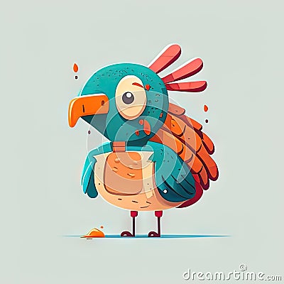 Tummy Troubles Turkey, bird with a sensitive stomach who helps pediatricians diagnose and treat children's issues Stock Photo