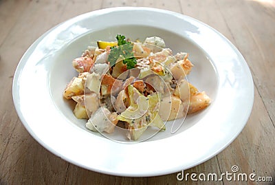 Tuna cream salad Stock Photo