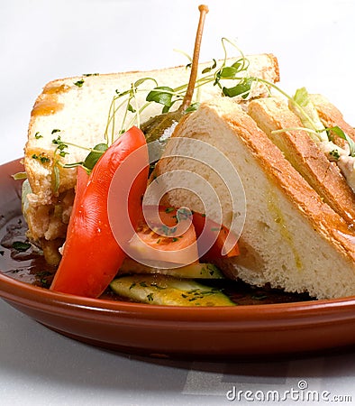 Tuna-Fish Sandwich Stock Photo