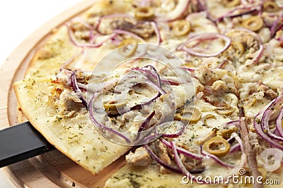 Tuna Pizza Stock Photo