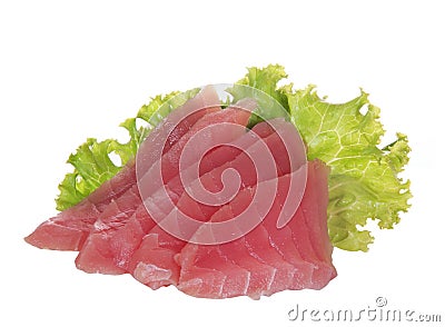Tuna sashimi isolated Stock Photo
