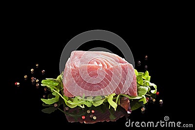 Tuna steak. Stock Photo