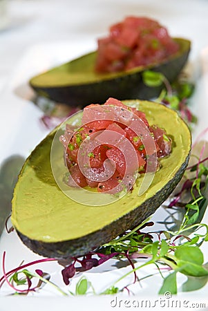 Tuna tartare Stock Photo