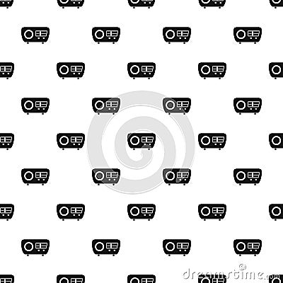 Tuned radio pattern seamless vector Vector Illustration