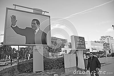 Tunesias former Premier Minister Ben Ali says goodby to his country th Editorial Stock Photo