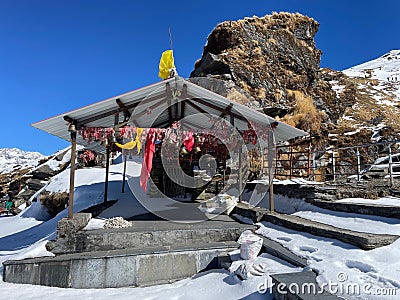 Tungnath temple in Chopta, Uttarakhand, India Stock Photo