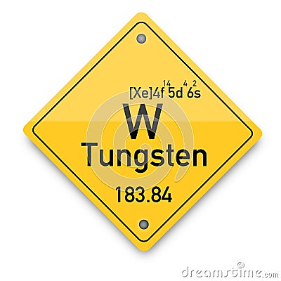 Tungsten periodic elements. Business artwork vector graphics Stock Photo