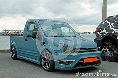 Tuning American pickup car Editorial Stock Photo