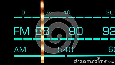 Tuning into 88 MHz FM Stock Photo