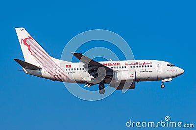 Tunisair Boeing 737 Editorial Stock Photo