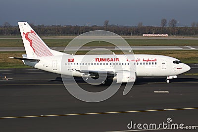 Tunisair Boeing 737-500 Editorial Stock Photo