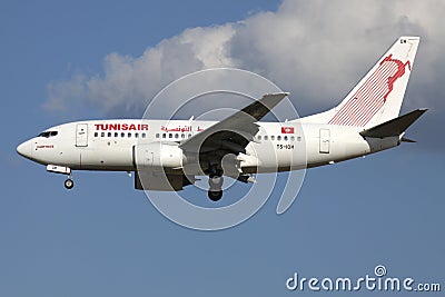 Tunisair Boeing 737-600 Editorial Stock Photo