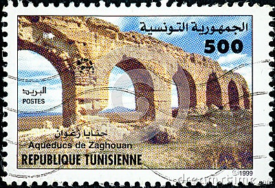 Stamp printed in Tunisia from the Editorial Stock Photo