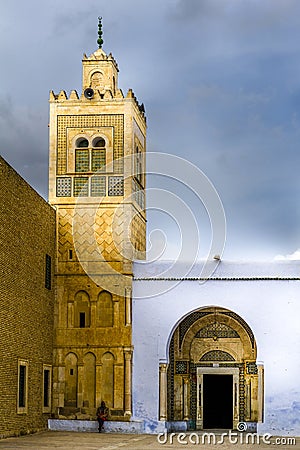 Tunisie. Kairouan. Mosque Sidi Sahab Editorial Stock Photo