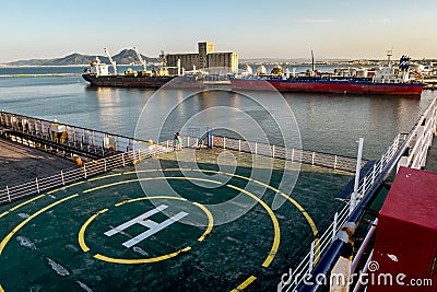 Ships and ferries in the port of La Gullet in Tunisia at sunset Editorial Stock Photo