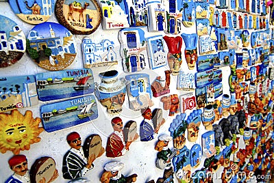 Tunisian souvenir magnet Editorial Stock Photo