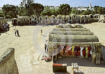 Tunisian storehouses Stock Photo