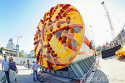 Tunnel boring machine Editorial Stock Photo