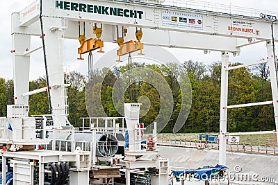 Tunnel drilling site Editorial Stock Photo