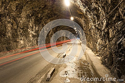 Tunnel Road in Gibraltar Stock Photo